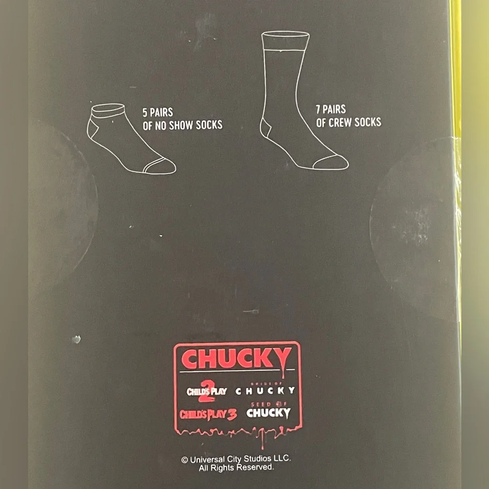 🆕 NWT- Chucky 12 Days of Socks Gift Set